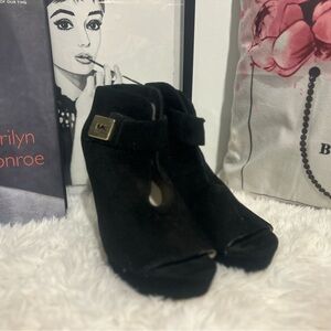 Michael Kors Black Peep-Toe Heeled Boots